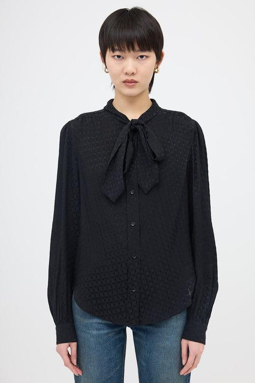 Saint Laurent 2022 Silk Jacquard Blouse