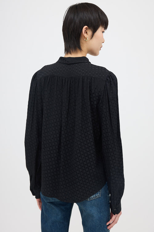 Saint Laurent 2022 Silk Jacquard Blouse