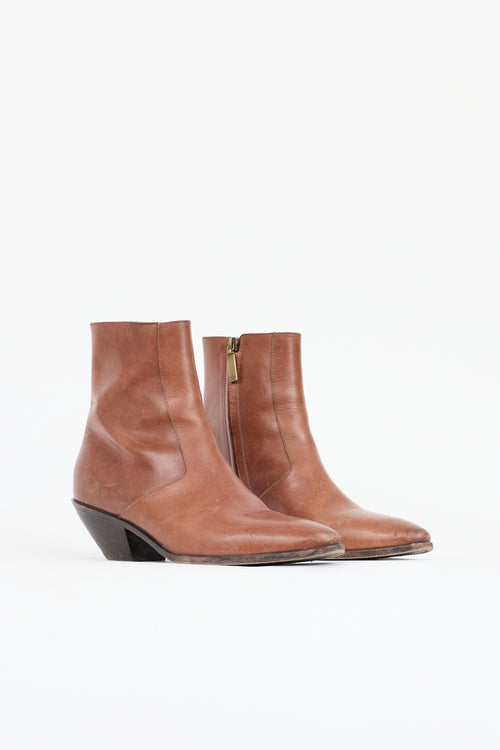 Saint Laurent Leather West Boot