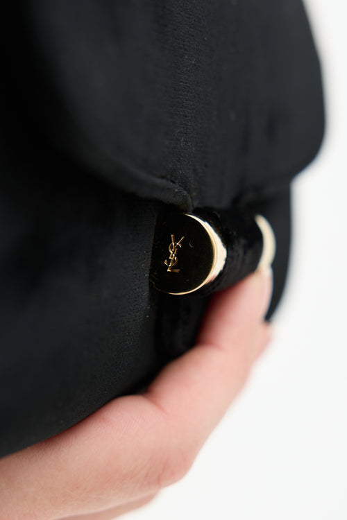 Saint Laurent Velvet Muse Clutch