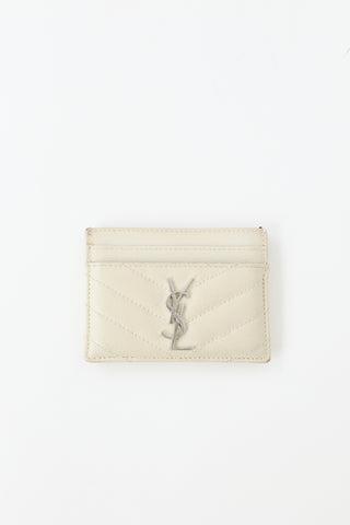Saint Laurent Leather Cassandre Card Holder