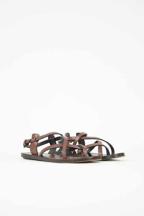 Saint Laurent Leather Santo Sandal