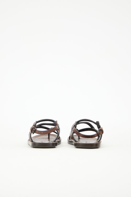 Saint Laurent Leather Santo Sandal