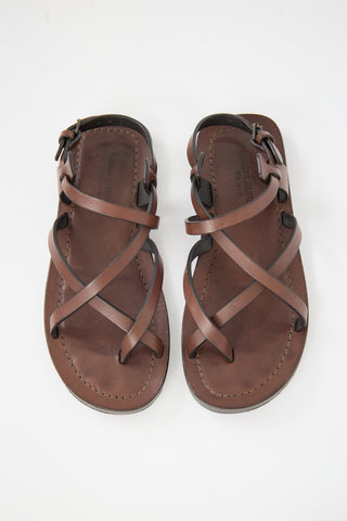 Saint Laurent Leather Santo Sandal