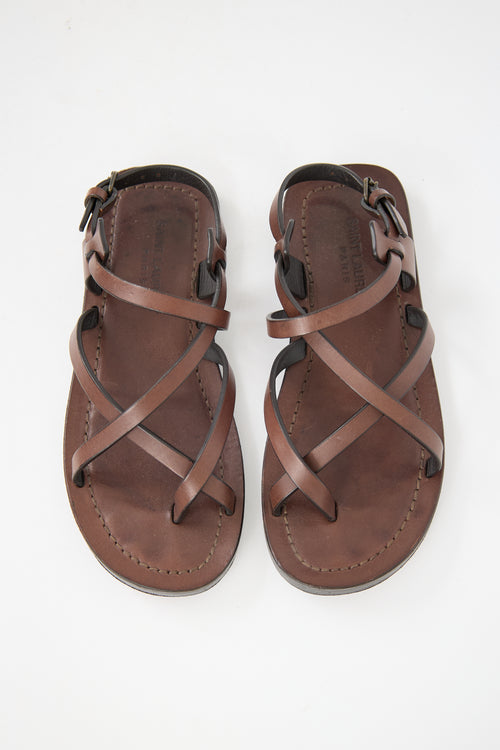 Saint Laurent Leather Santo Sandal