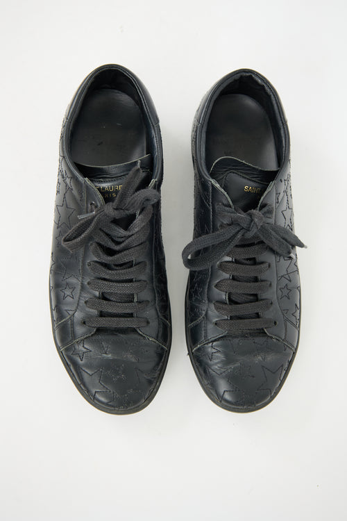 Saint Laurent Leather Court Star Sneaker