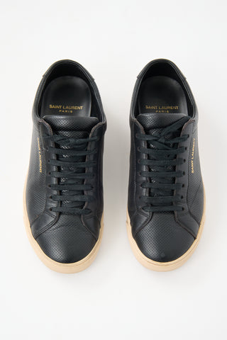 Saint Laurent Perforated Leather Andy Sneaker
