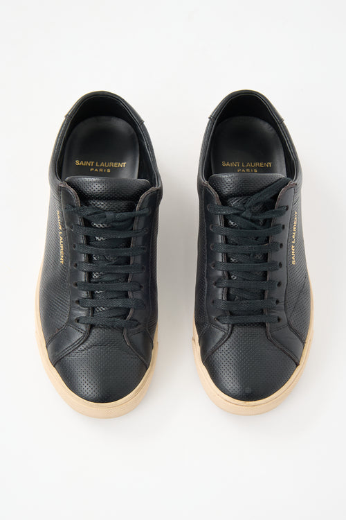 Saint Laurent Perforated Leather Andy Sneaker