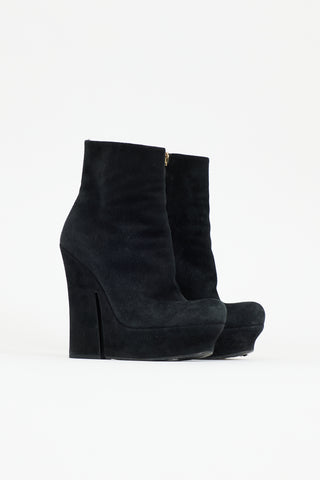 Saint Laurent Suede Platform Boot