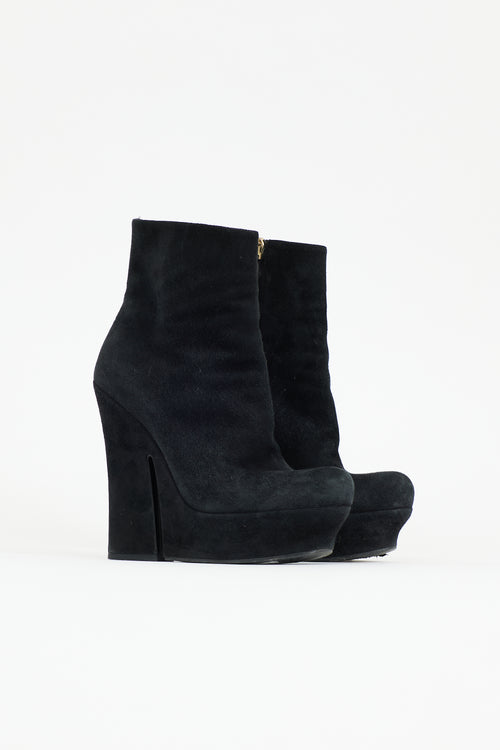 Saint Laurent Suede Platform Boot