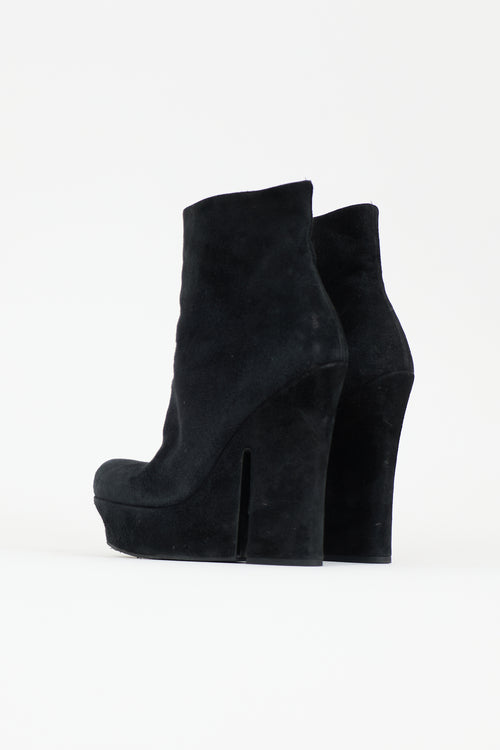 Saint Laurent Suede Platform Boot