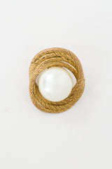 Saint Laurent Vintage Pearl Clip On Single Earring