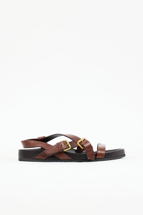 Saint Laurent Leather Strappy Sandal