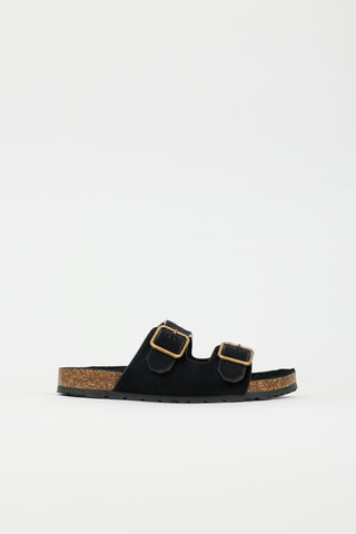 Saint Laurent Textured Hair Jimmy Sandal