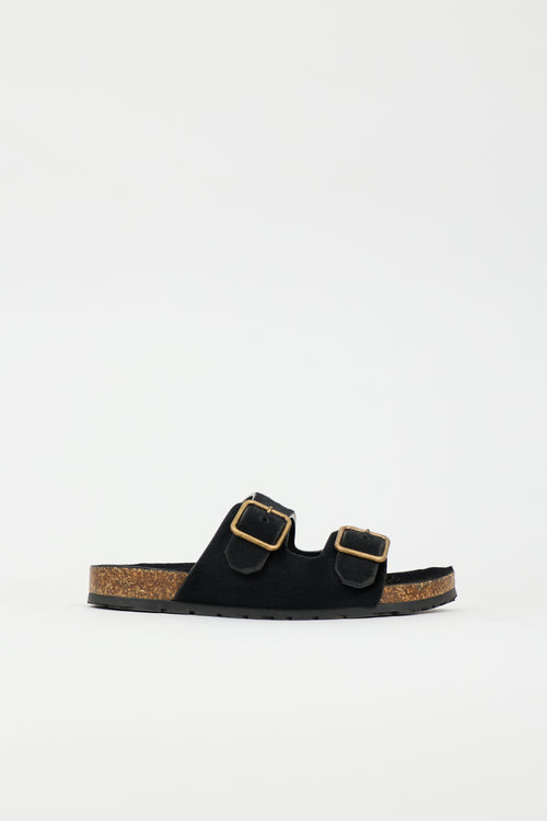 Saint Laurent Textured Hair Jimmy Sandal