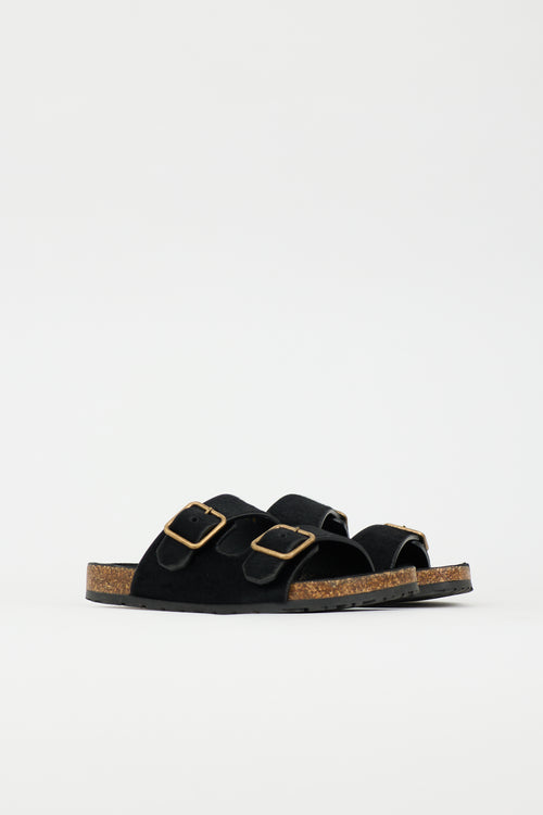 Saint Laurent Textured Hair Jimmy Sandal