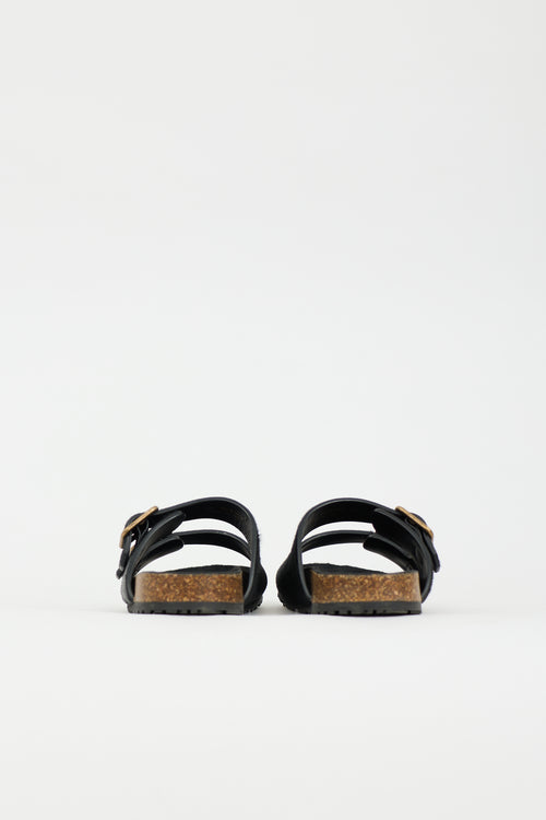 Saint Laurent Textured Hair Jimmy Sandal
