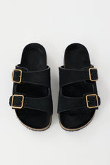 Saint Laurent Textured Hair Jimmy Sandal
