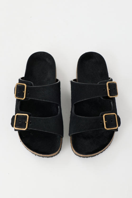 Saint Laurent Textured Hair Jimmy Sandal