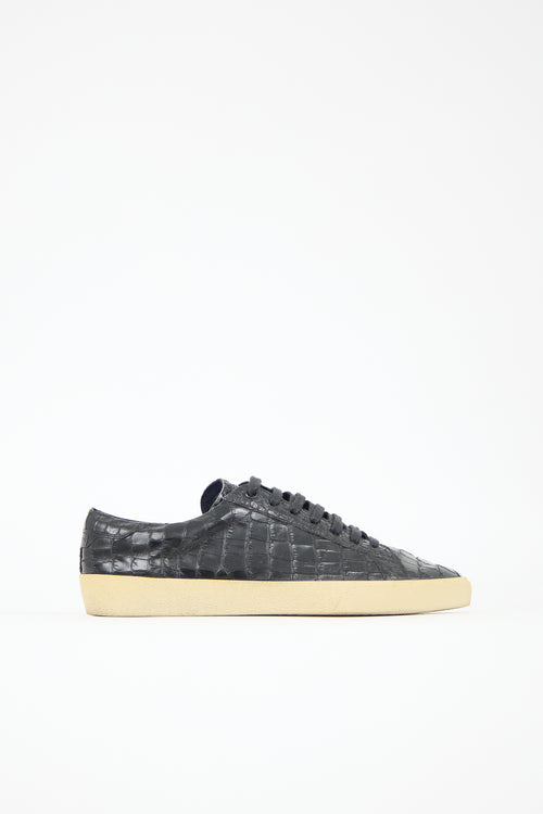 Saint Laurent Embossed Leather Sneaker