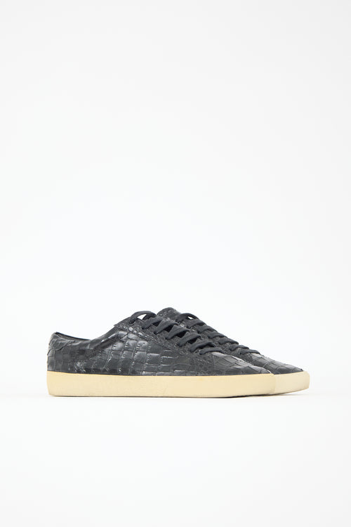 Saint Laurent Embossed Leather Sneaker