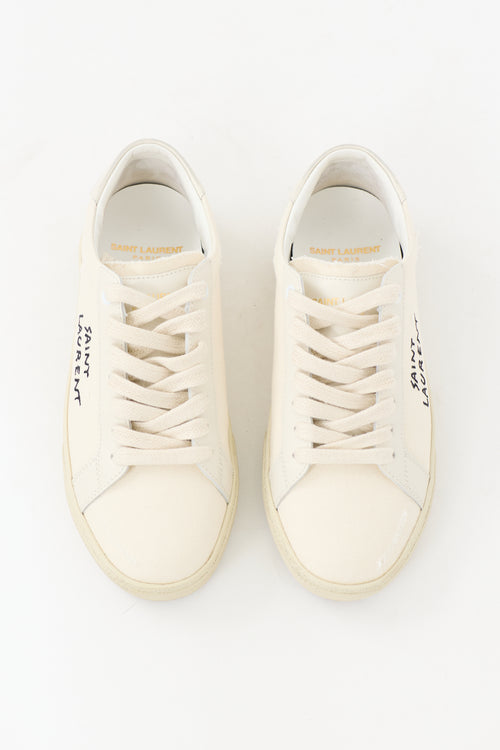 Saint Laurent Distressed Court Classic Sneaker