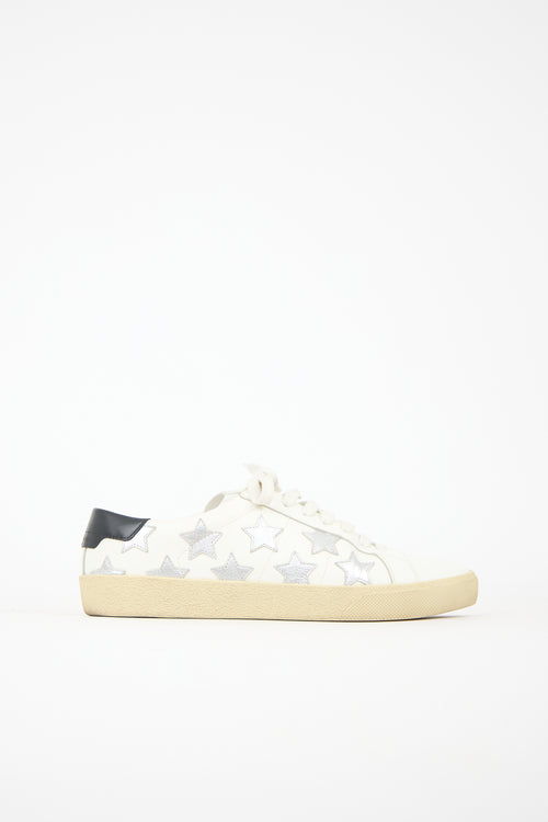 Saint Laurent Leather Court Star Sneaker