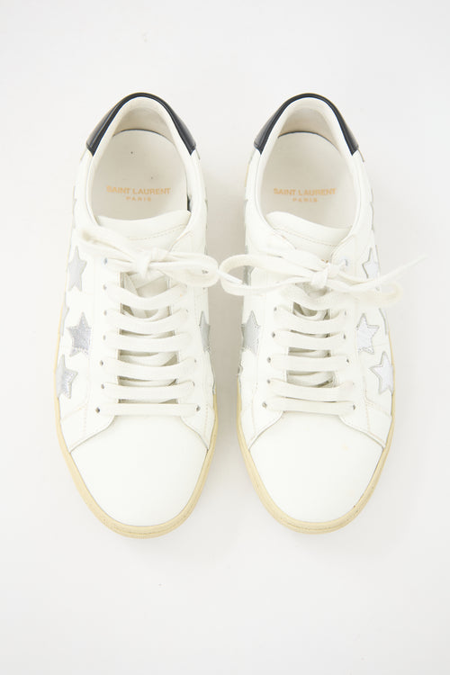 Saint Laurent Leather Court Star Sneaker
