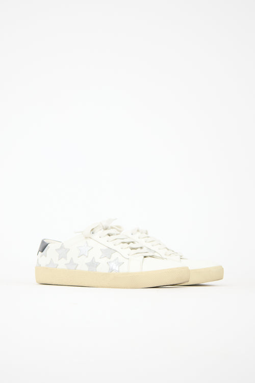 Saint Laurent Leather Court Star Sneaker