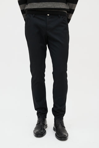 Prada Wool Zip Hem Pant