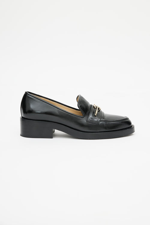 Chanel Cruise 2023 Black Patent CC Loafer