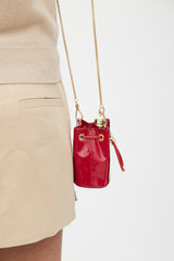 Prada Red & Gold Vernice Patent Mini Bag