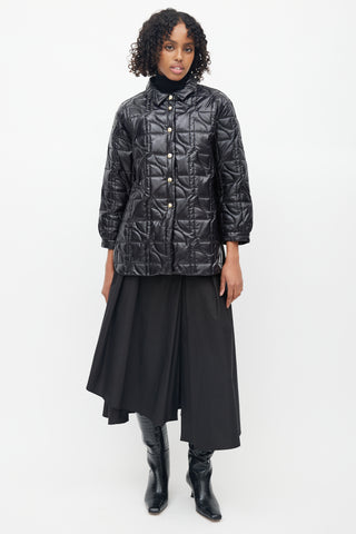 Patou Black Quilted Shirt  Jacket