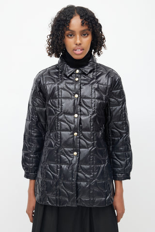Patou Black Quilted Shirt  Jacket