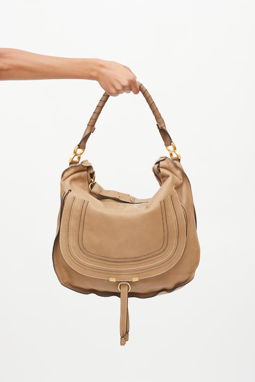 Chloé Brown Leather Marcie XL Tote Bag