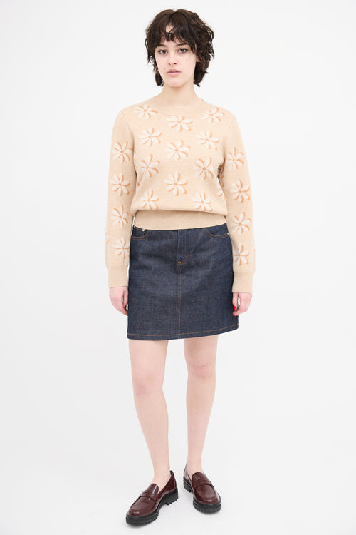 Sandro Wool Floral Sweater
