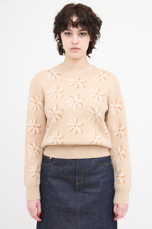 Sandro Wool Floral Sweater
