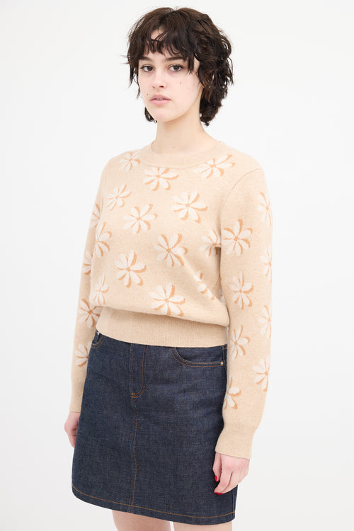 Sandro Wool Floral Sweater