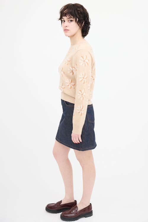 Sandro Wool Floral Sweater