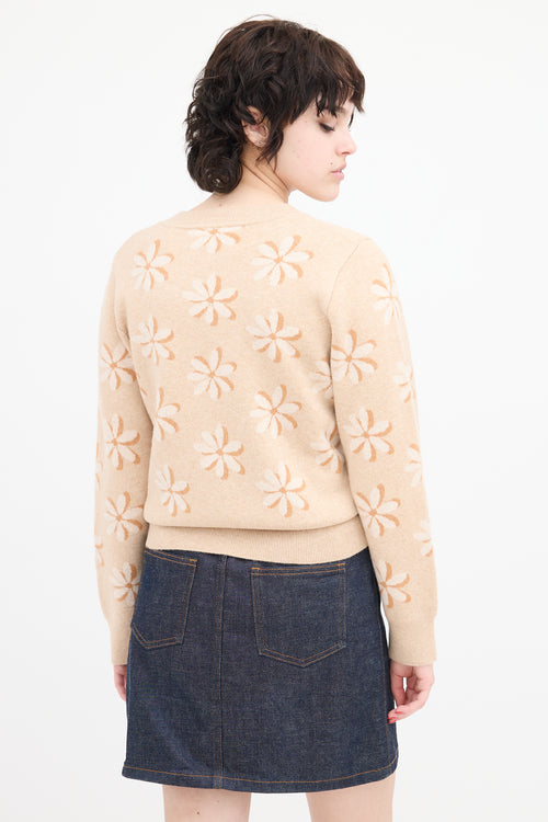 Sandro Wool Floral Sweater