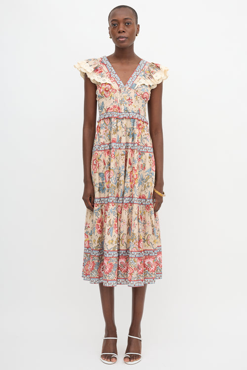 Sea Floral Tess Midi Dress
