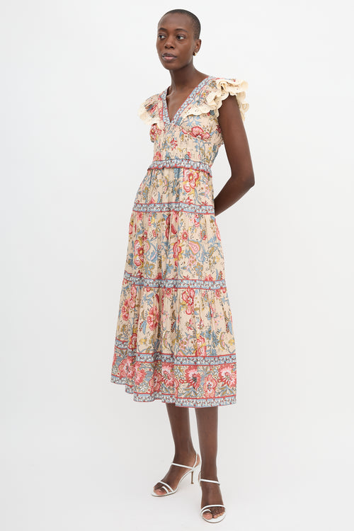 Sea Floral Tess Midi Dress