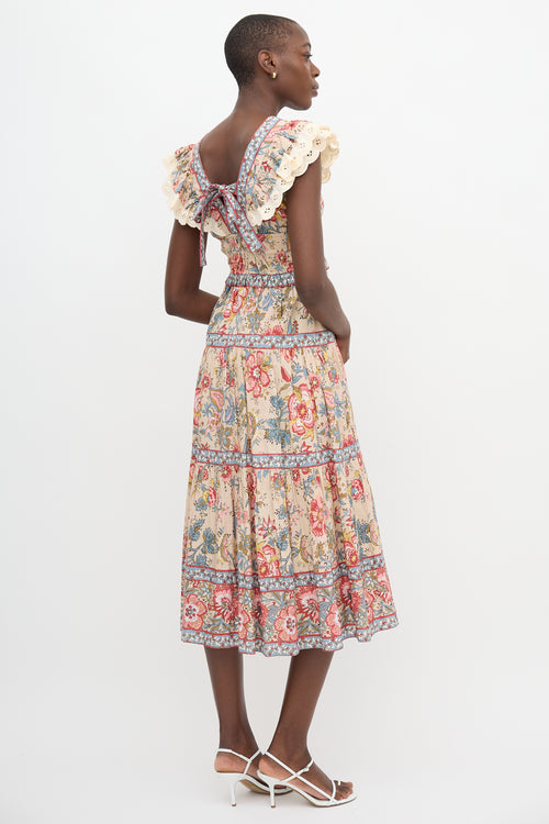 Sea Floral Tess Midi Dress