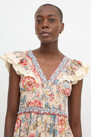 Sea Floral Tess Midi Dress