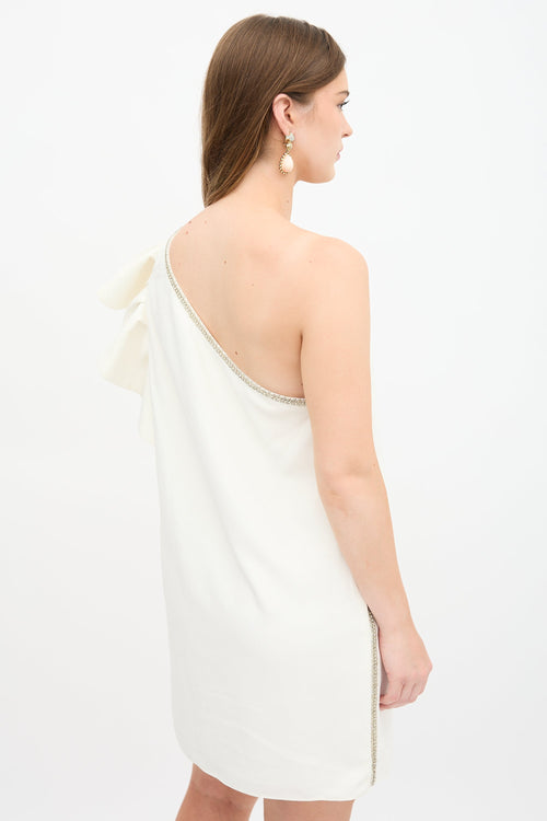 Self-Portrait One Shoulder Ruffle Dress