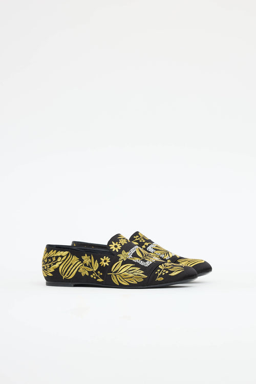 Roger Vivier Floral Embroidered Loafer