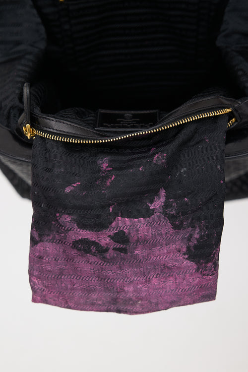 Prada Madras Leather Frame Bag