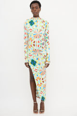 Siedres Agnes Geometric Printed Dress