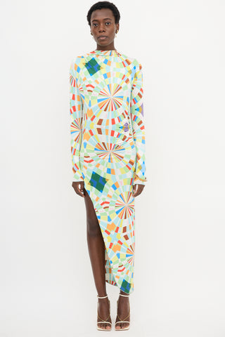 Siedres Agnes Geometric Printed Dress