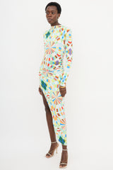 Siedres Agnes Geometric Printed Dress